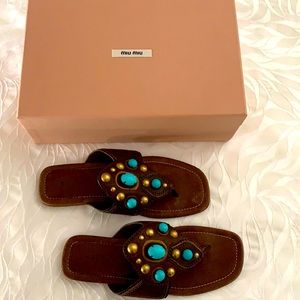 Miu Miu beautiful brown sandals